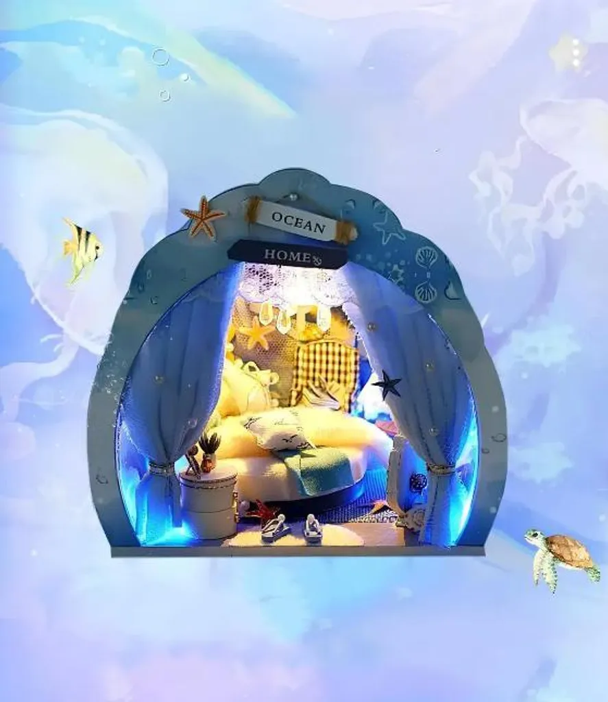 Loisir créatif maison miniature Ocean House : idéal pour déco et détente