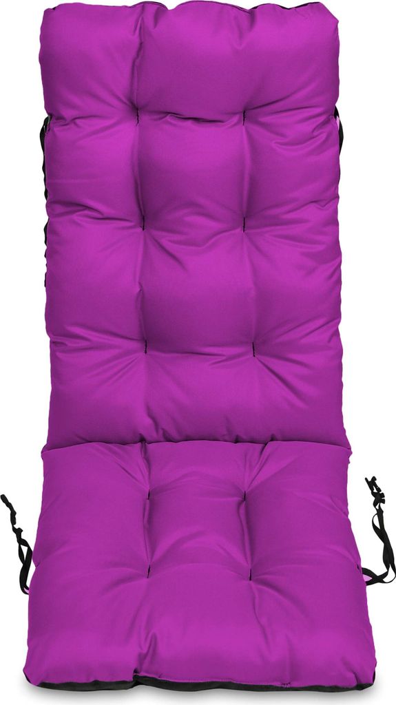Stuhlkissen Sitzkissen und Rückenkissen für Stühle - 48x123 cm - Outdoor und Indoor - rosa
