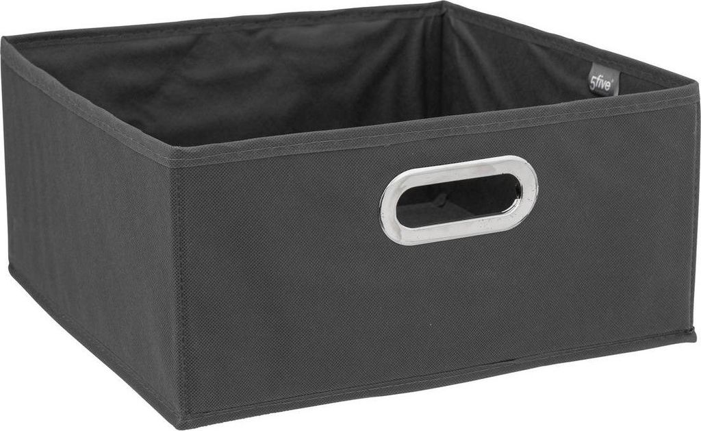 Aufbewahrung Korb Stoff hell anthrazit 31x15x31 cm Produktbild 