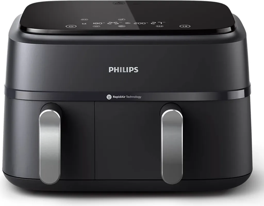 Friteuse à Air Philips 9L Double Compartiment - Airfryer Digital Noir Mat