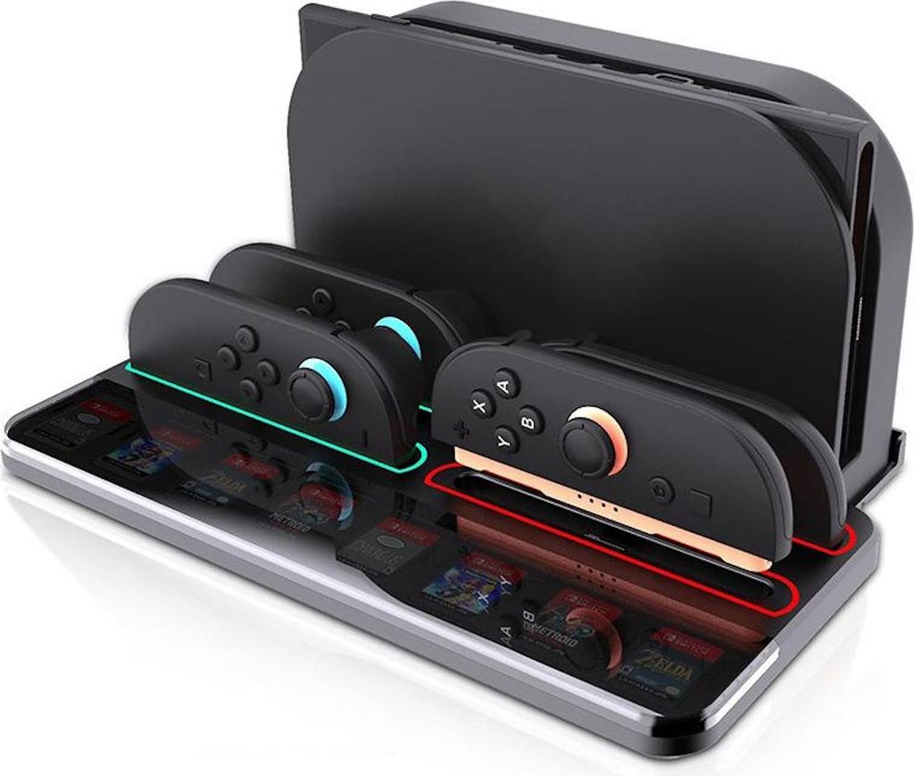 Für Nintendo Switch 2 Controller Ladestation Ultraflacher Ständer 8 Spiele Slots