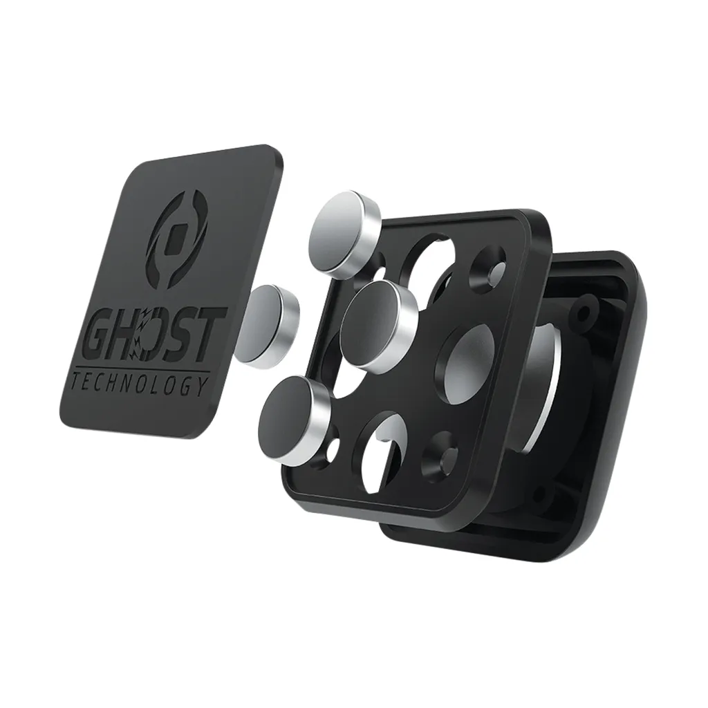 Supporto Cellulare Auto Magnetico Celly GHOSTFIX Nero Adesivo - 3
