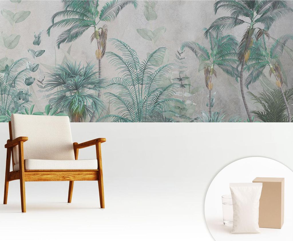 Fototapete - 250x104 cm - Tapete - Wandtapete - Wandbilder - Dekofolie - Tapete Folie - Wand - Dekoration - Wohnzimmer - Exotische Oase