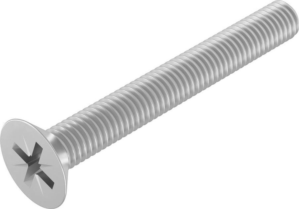 SECCARO Senkschraube M5 x 40 mm, Edelstahl V2A VA A2, DIN 965, Kreuzschlitz / PZ, Vollgewinde, 20 Stück