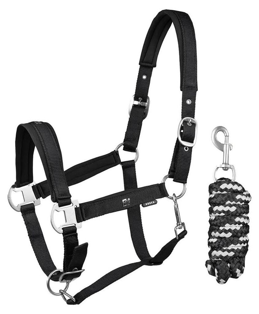 Horka Precious Halfter Und Führstrick Schwarz Pony Schwarz Pony