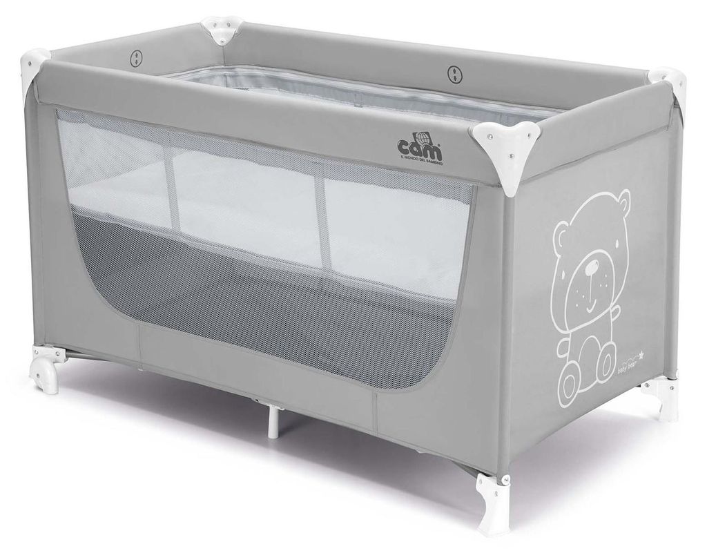 Baby Reisebett Pisolino | für 0-36 Monate | Teddy Grau | Produktbild 