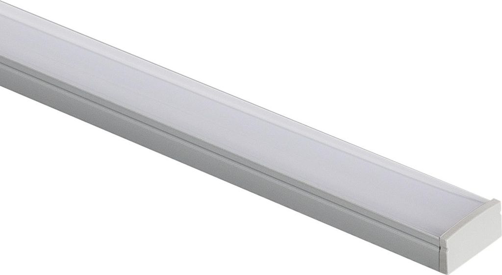 Aluminiumprofil Einbau für LED Streifen bis 18 mm mit durchgehender Abdeckung
