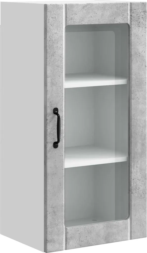 SYFAX™ Mobile da cucina con lo scaffale Grigio cemento 40 x 31 x 80 cm