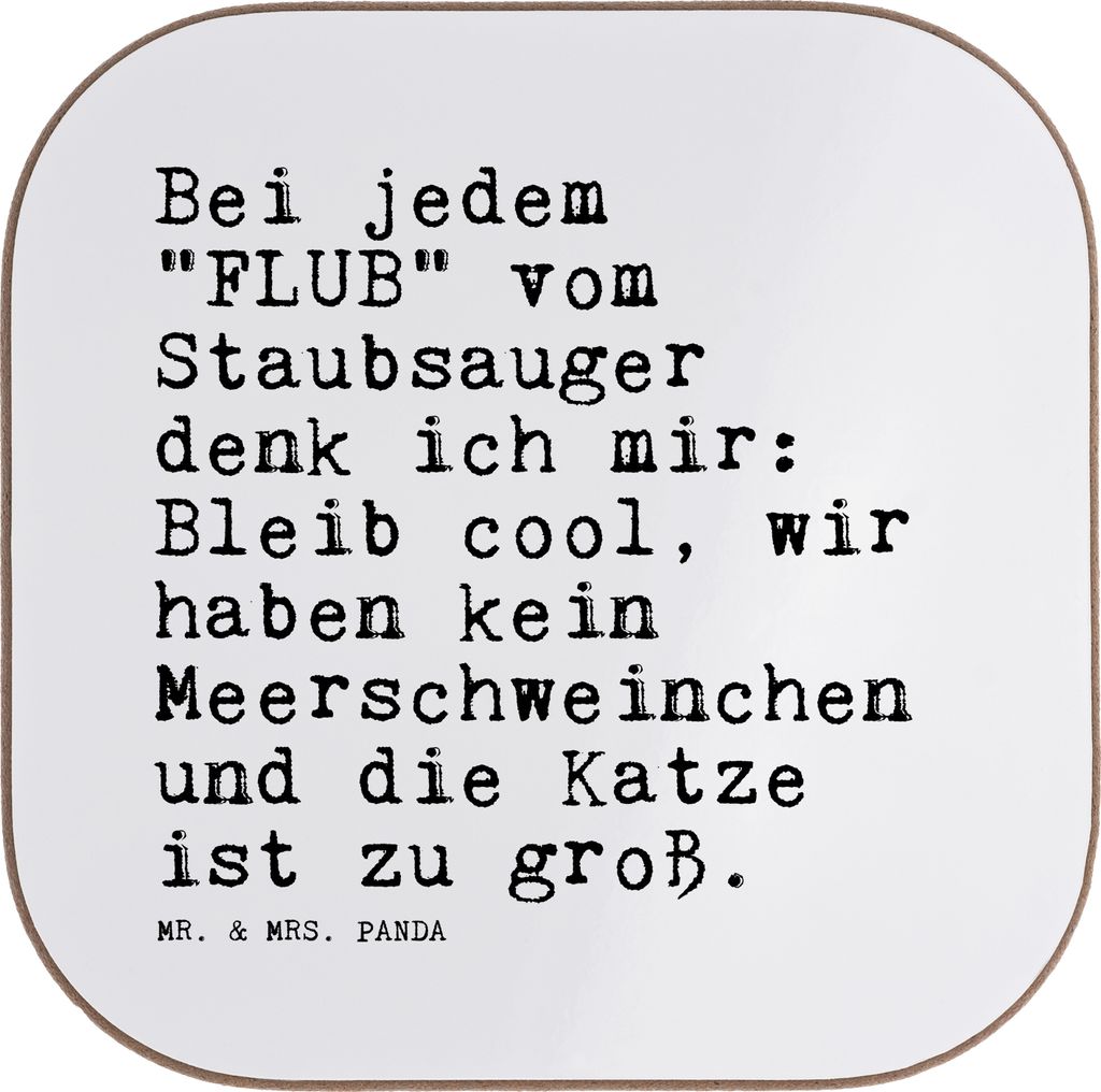 Mr. & Mrs. Panda Tischuntersetzer Bei jedem "FLUB" vom... - Weiß - Geschenk, Coaster, Tassen Untersetzer, Getränkeuntersetzer, für Gläser, Spr...