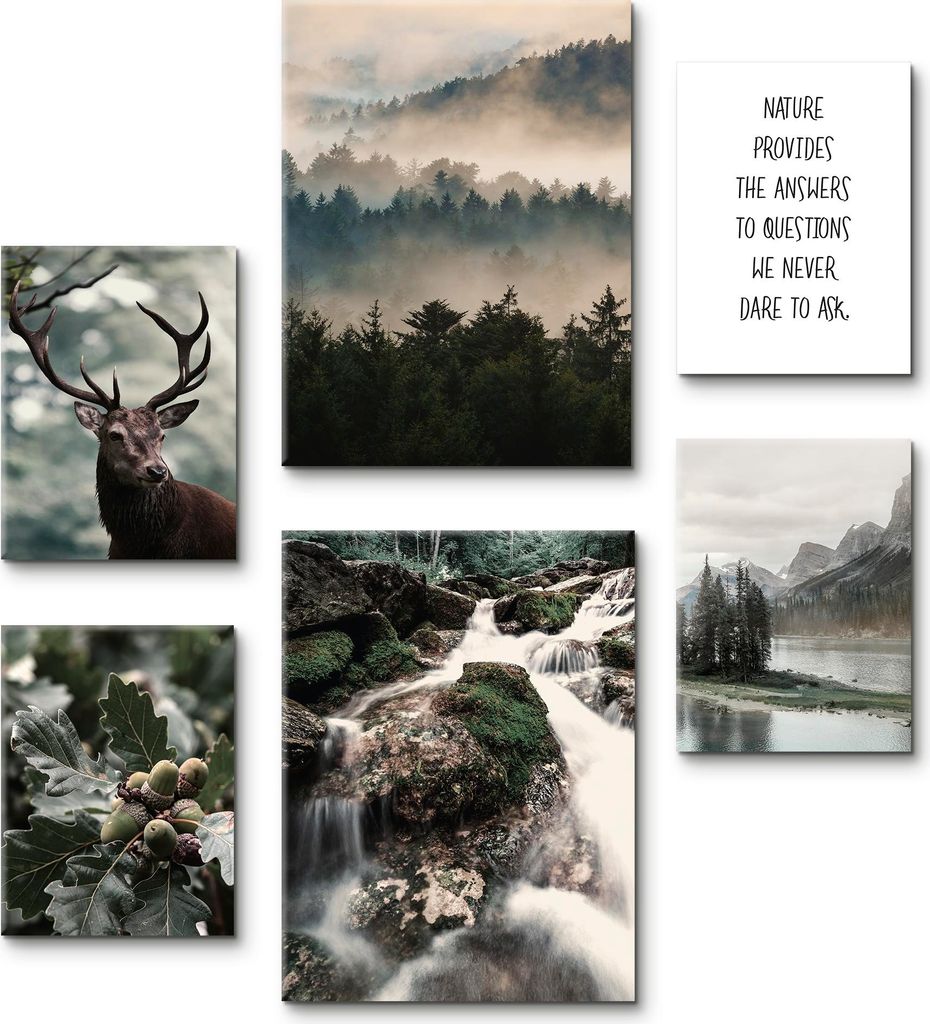 ARTland Mystic Forest Größe: 6tlg. 4x30x40 / 2x45x60 cm