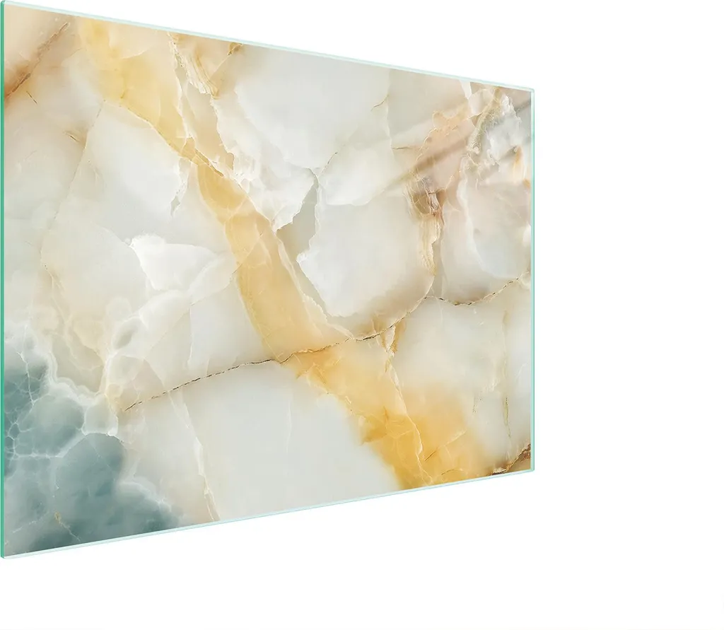 Copripiano Cottura in Vetro 30x22 cm - Effetto Marmo Beige Multiglass