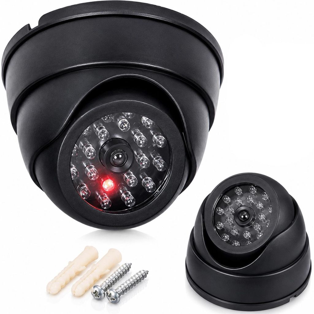 Kamera Attrappe Dome Kamera Überwachungskamera Attrappe LED Produktbild 