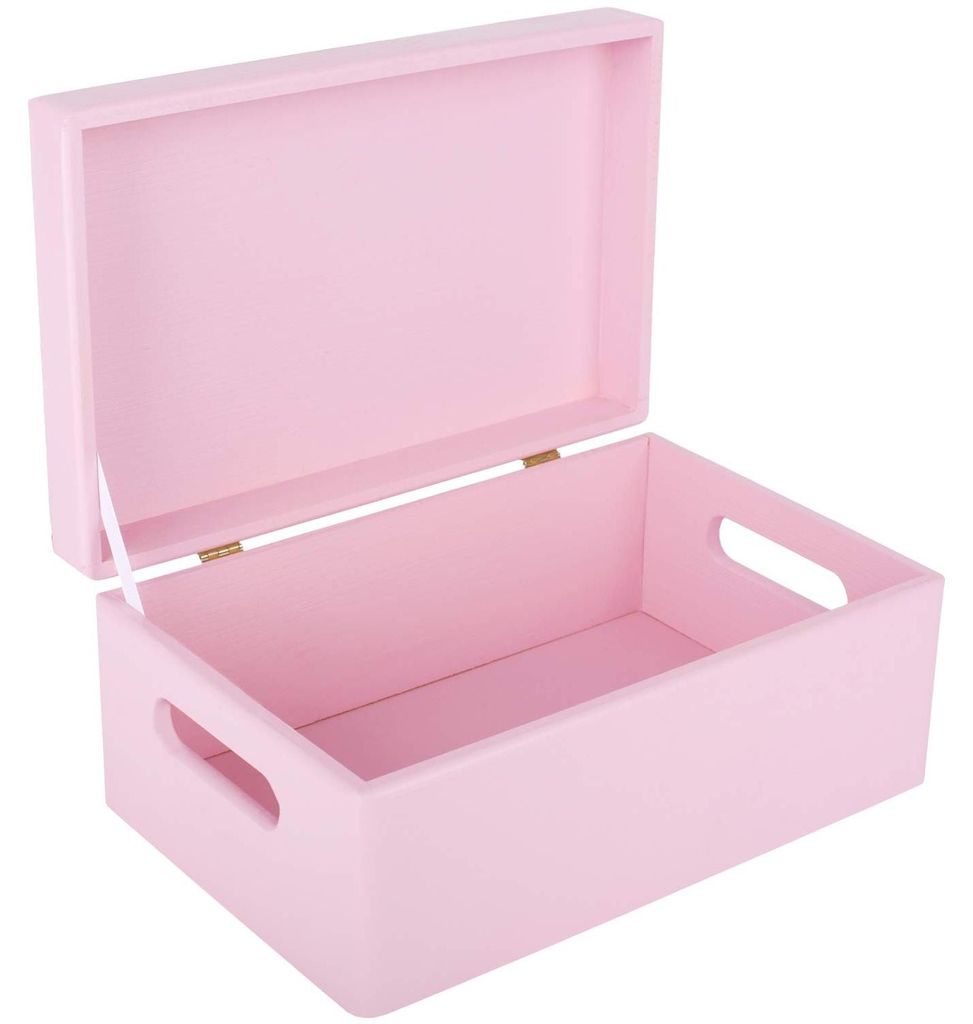 Creative Deco Roze Grote Houten Doos Opbergdoos, 30 x 20 x Productafbeelding 