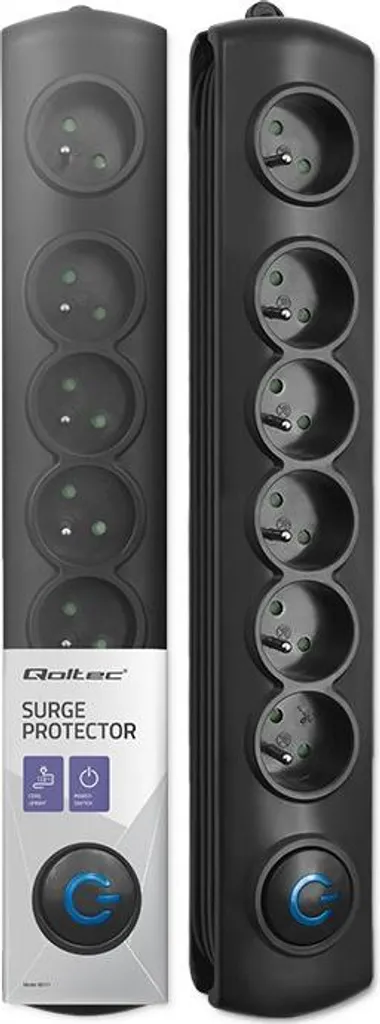 PDU Qoltec 6 Prese 1.8m per Rack e Cablaggi Professionali