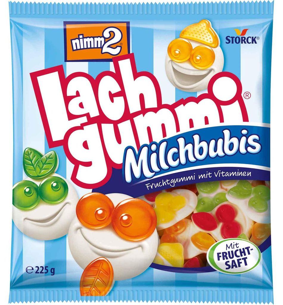 nimm2® 680492 nimm2® Lachgummi Milchbubies Fruchtgummi 225 Zdjęcie produktu 