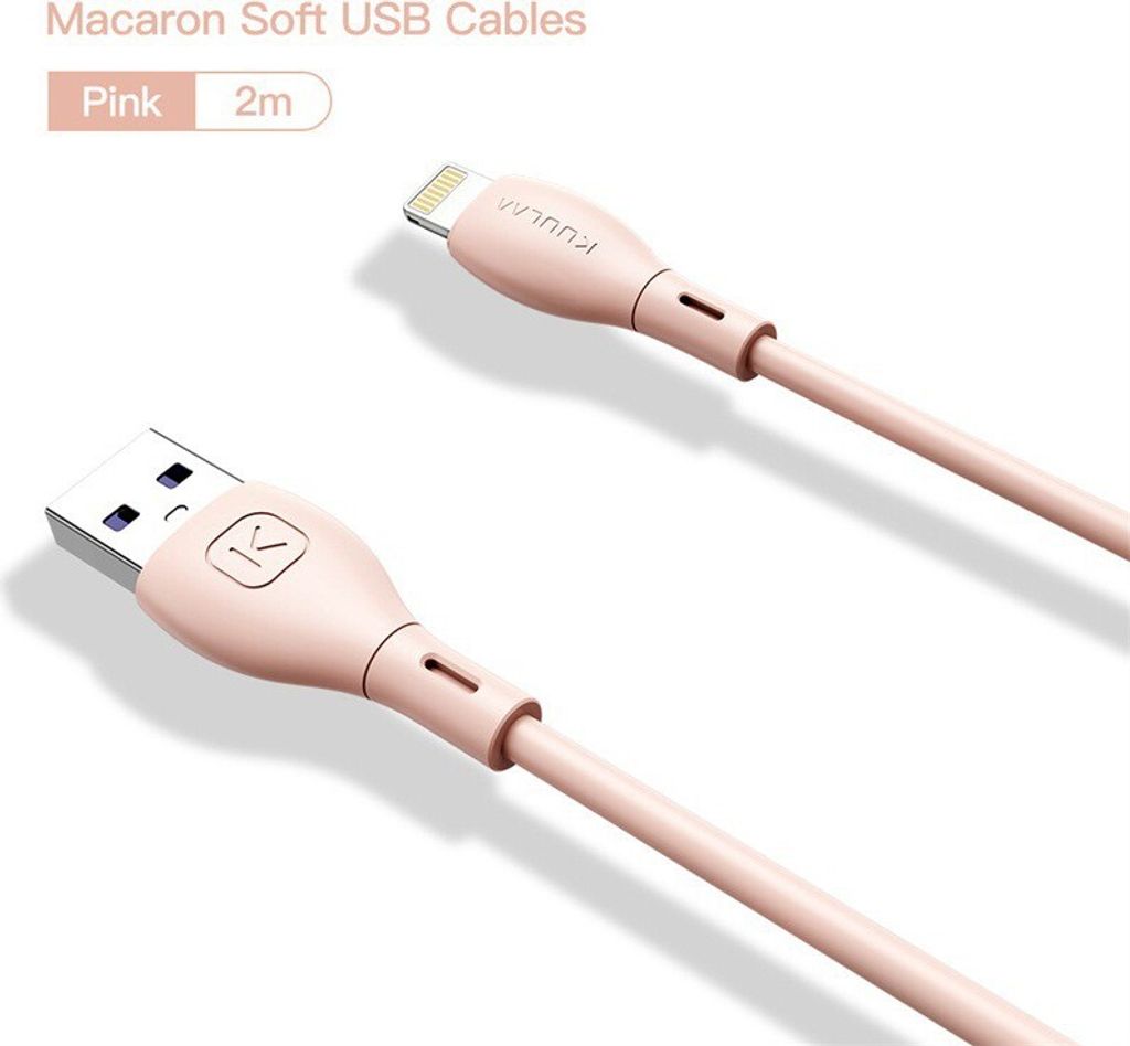 1m/2m Tpe weicher Gummi Datenkabel Kupfer Kern gute Robustheit für Typ-c-Gerät Schnittstelle rosa 2M