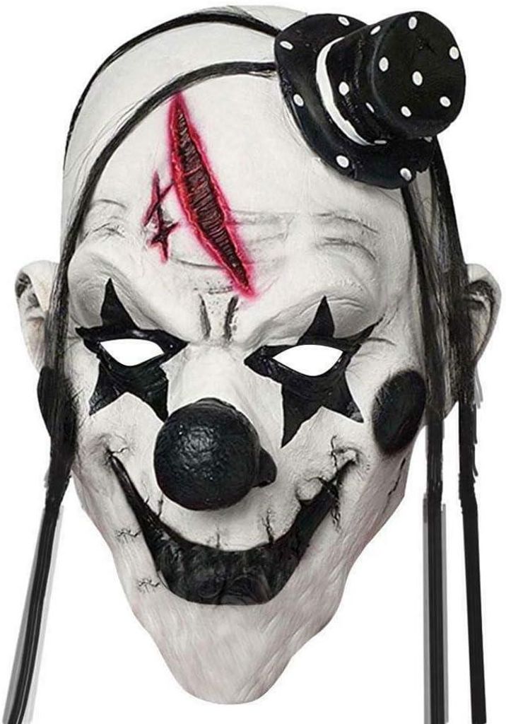 Horrorclown masker, volledig gezichtsmasker voor Halloween, Productafbeelding 