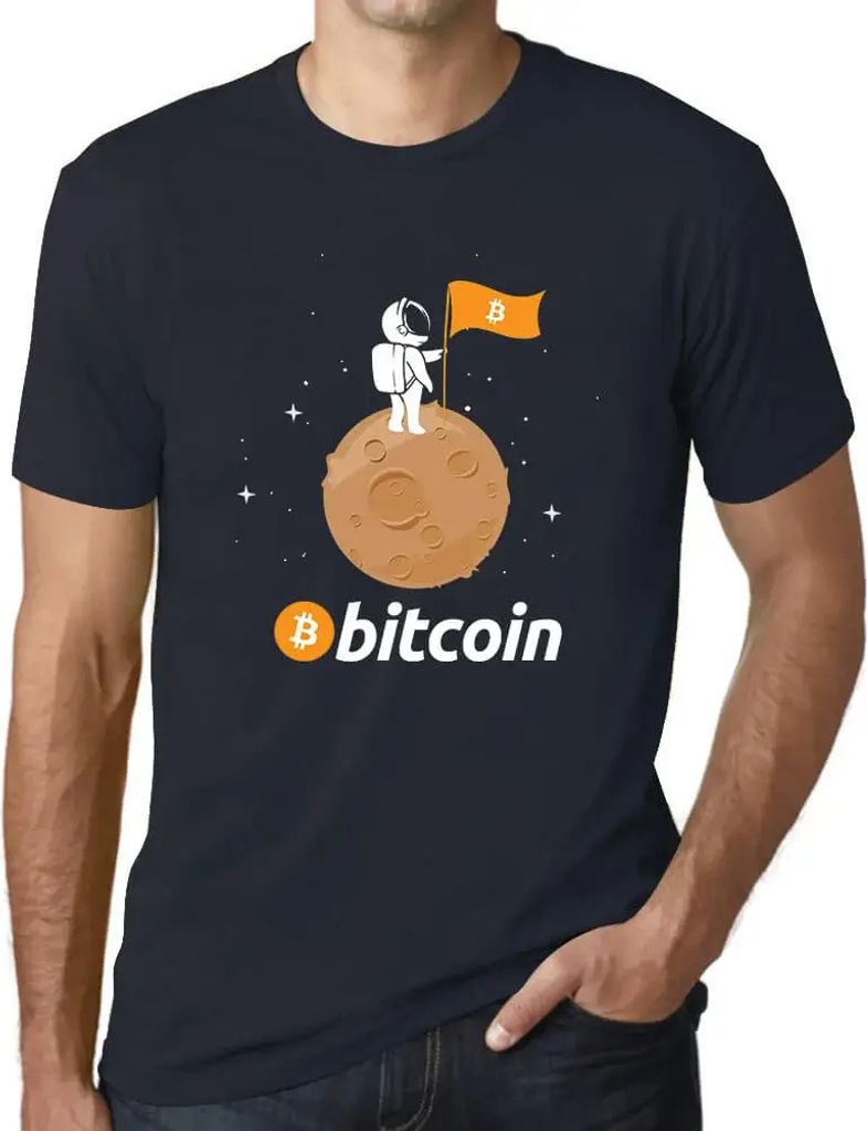 Herren Grafik T-Shirt Bitcoin-Astronaut hodl btc – Bitcoin Astronaut Hodl Btc – Öko-Verantwortlich Vintage Jahrgang Kurzarm Lustige Druck Gebu...