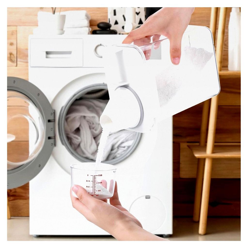 Luftdichter Waschmittelspender mit Messbecher, 1800 ml Mehrzweckbehälter für Waschmittel