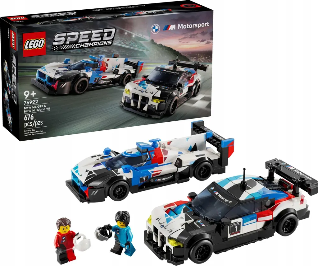 Jouet de Construction LEGO BMW M4 GT3 et Hybrid V8 pour Enfant et Fan