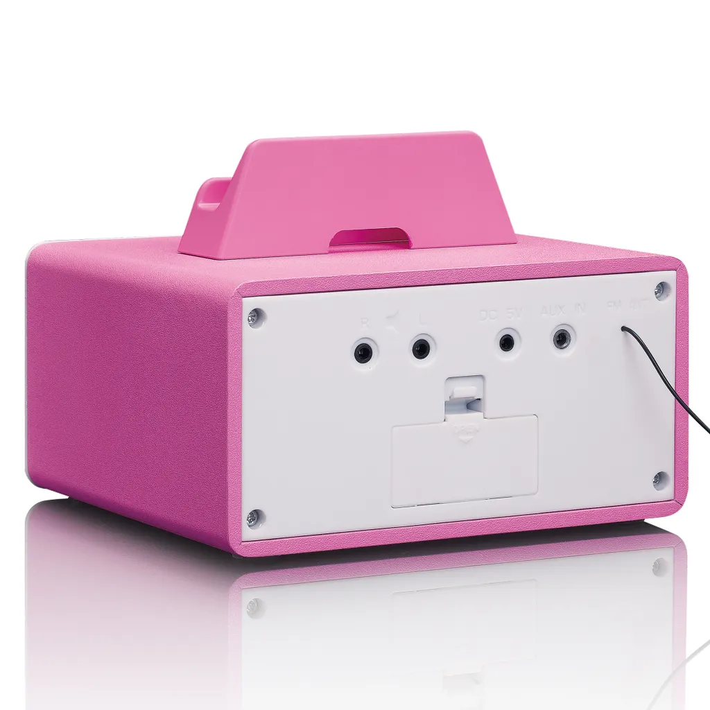 Lenco MC-020 Princess - Microchaîne stéréo Bluetooth rose avec radio FM - 2