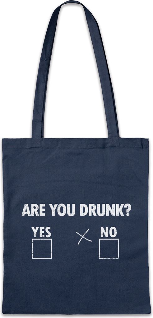 Urban Backwoods Are You Drunk, Stofftasche, Farbe: Navy