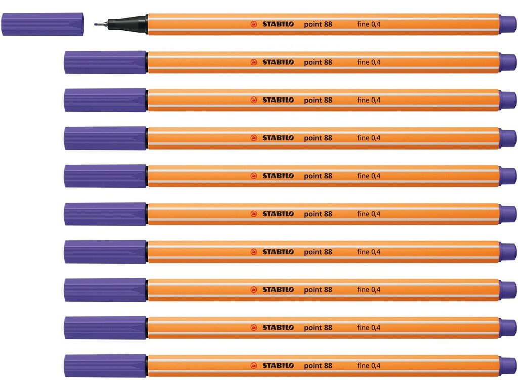 STABILO Fineliner -  point 88 - 10er Pack - violett Produktbild 