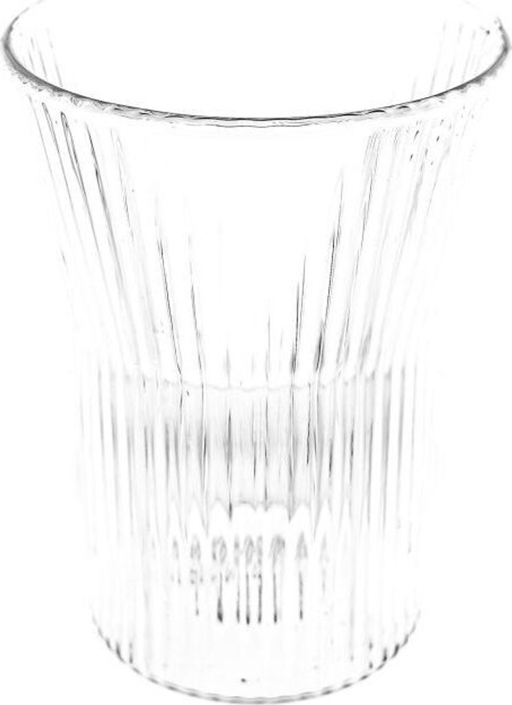 Mulex 2er Set Getränke Glas geriffelt 310ml Perfekt für jegliche Heiß - und Kaltgetränke