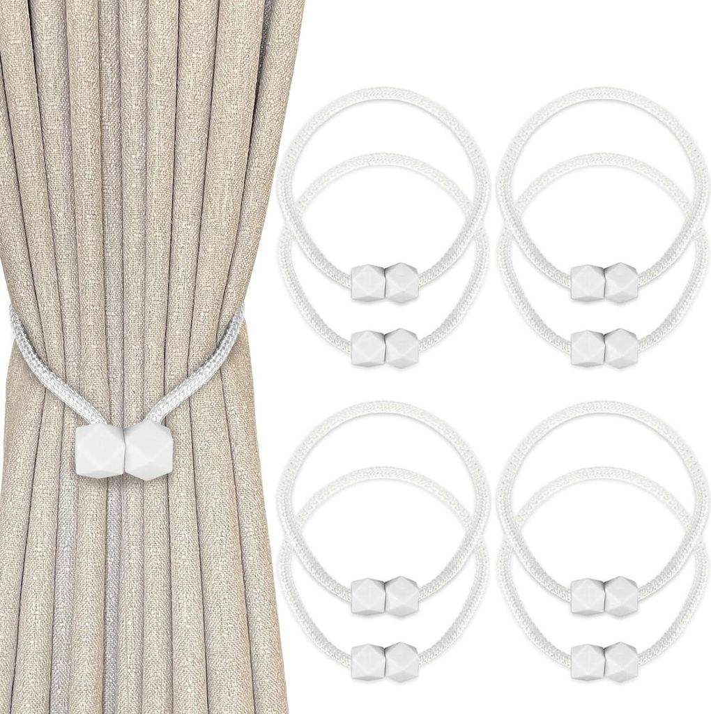 8 Stück Magnetische Vorhang Raffhalter,Vorhanghalter Produktbild 