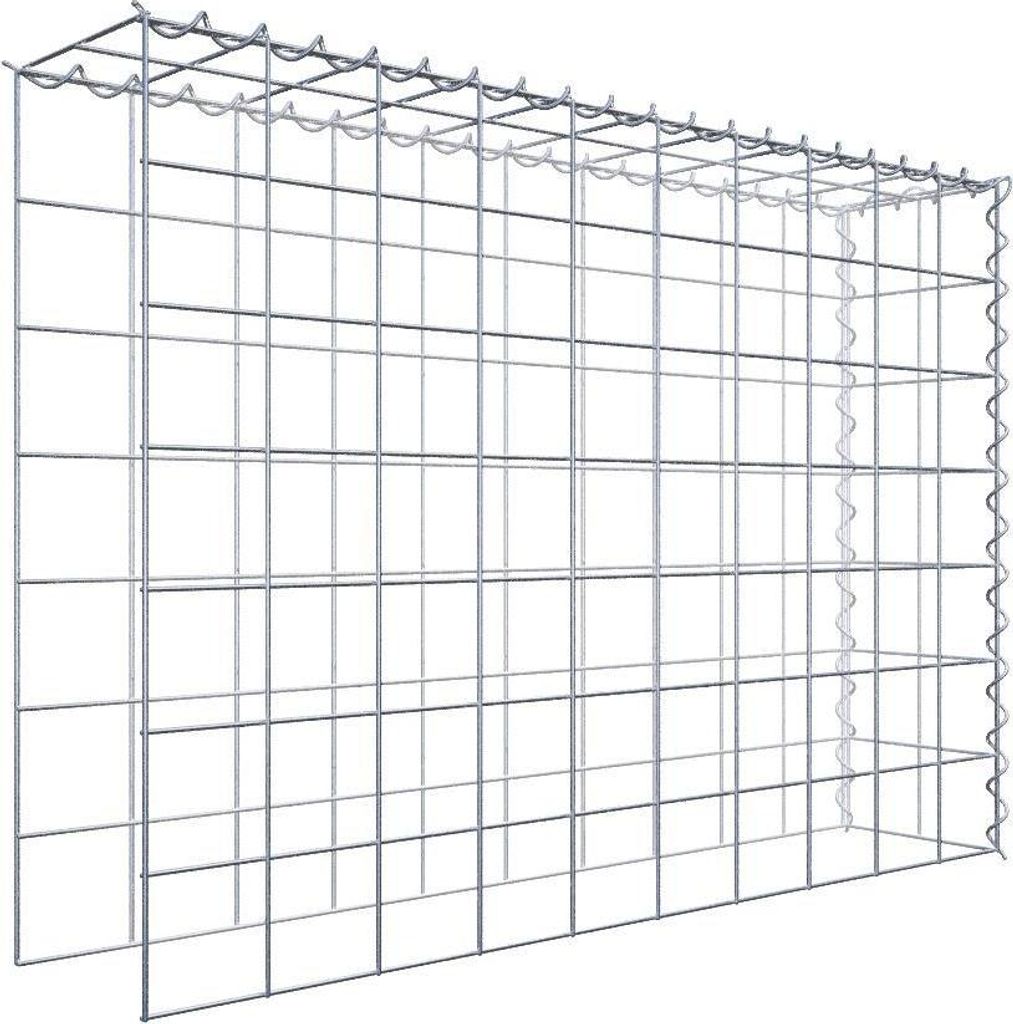 Anbaugabione Typ 4 100 cm x 70 cm x 20 cm (L x H x T), Maschenweite 10 cm x 10 cm, Spirale