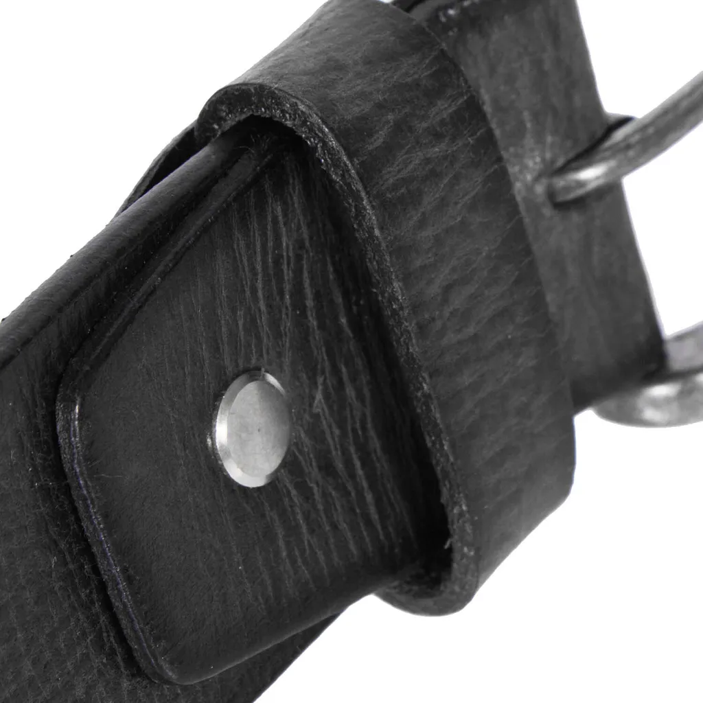 Cintura Aayden The Chesterfield Brand W95 Pelle Nera | Vera Pelle Bufalo - 3