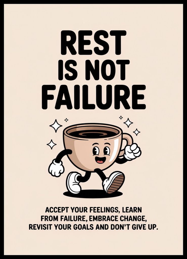 Poster 50x70cm Motivational Affirmation Retro Vintage Für das Wohnzimmer Kaffee