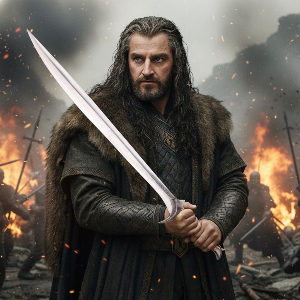 Épée Orcrist Thorin Bouclier de Chêne inspirée du Hobbit, Image du produit 