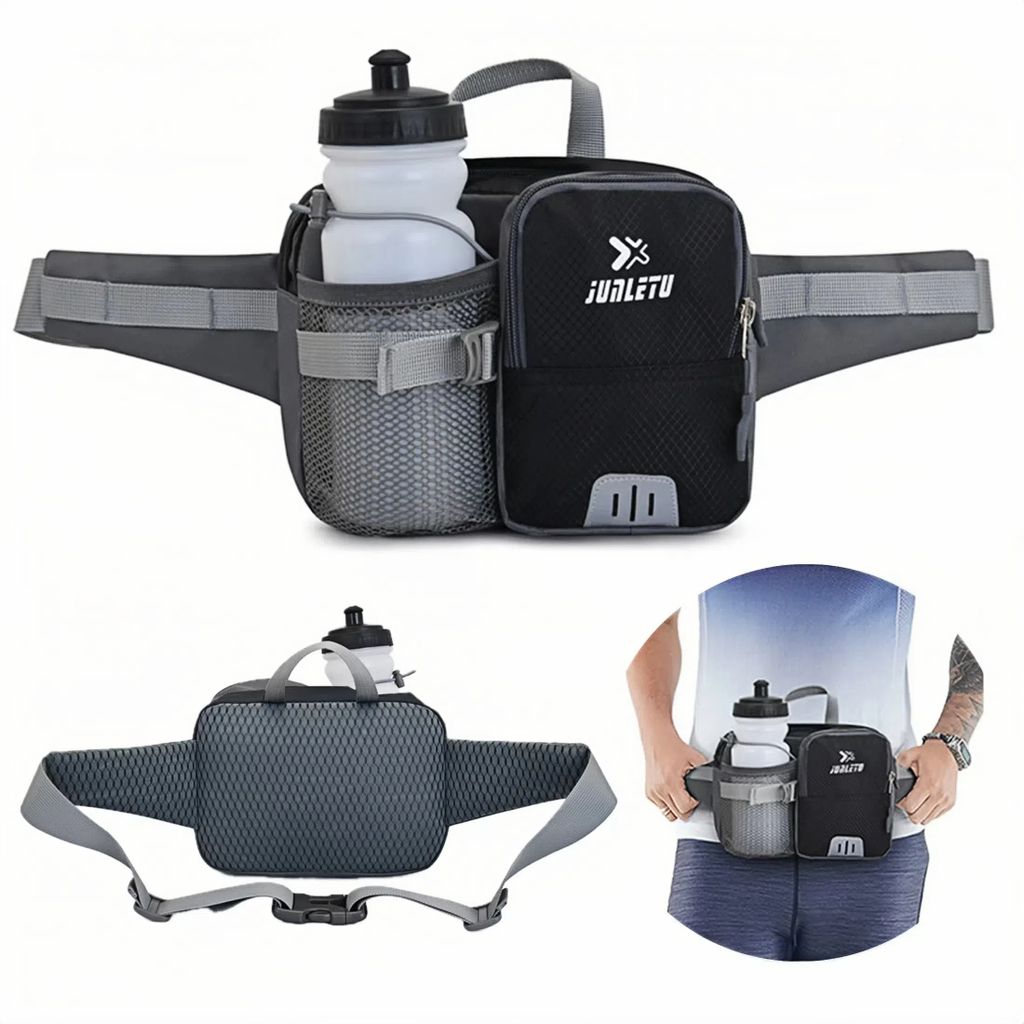Bauchtaschen, Gürteltasche, mit großem Fassungsvermögen, Laufgürtel mit Aufbewahrung für Wasserflaschen, wasserdichte Outdoor-Sport-Hüfttasche