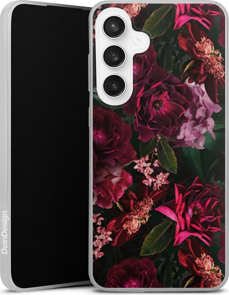 DeinDesign Slim Hülle für Samsung Galaxy S24 FE 5G Silikon Case Ultra Dünn Handyhülle Blumen Blüte Rose