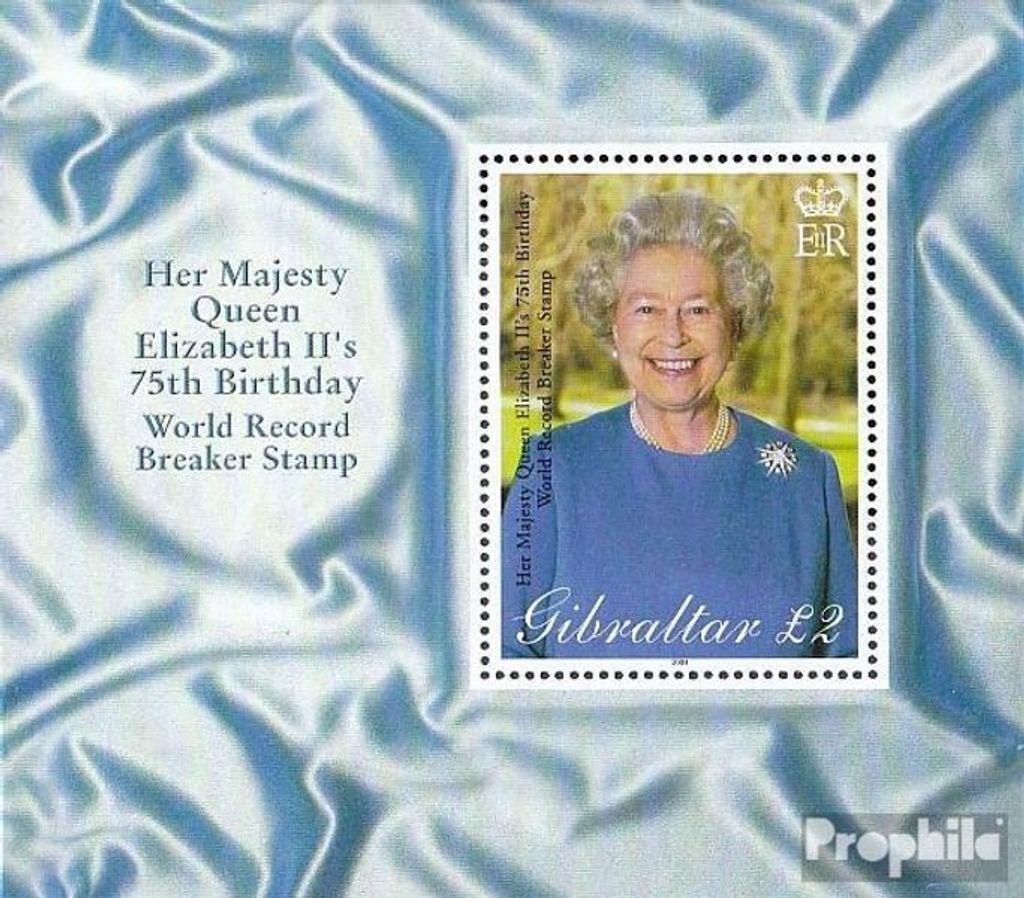 Briefmarken Gibraltar 2001 Mi Block45 (kompl.Ausg.) postfrisch Geburtstag