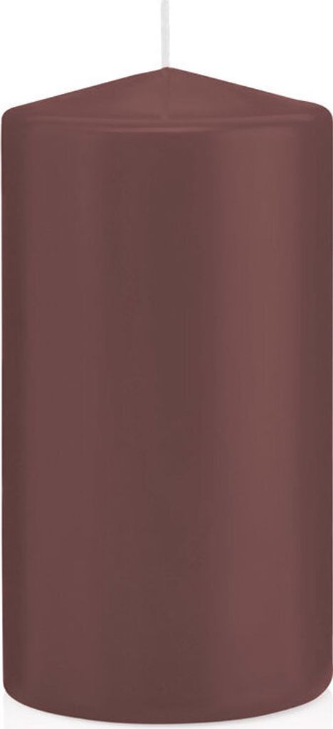 8 Stumpen Kerzen Taupe 15 x 7,8 cm (H x D) deutsche Marken Kerzen aus 100% Paraffin Wachs in er RAL Kerzen Qualität