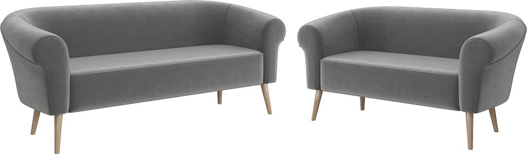 MEBLINI Mini Sofa Set 3-2 für Wohnzimmer - Mini Lounge für fünf Personen - Küchensofa - Sofa Klein - Sitzgarnitur - Polstergarnitur - Sofagarni...
