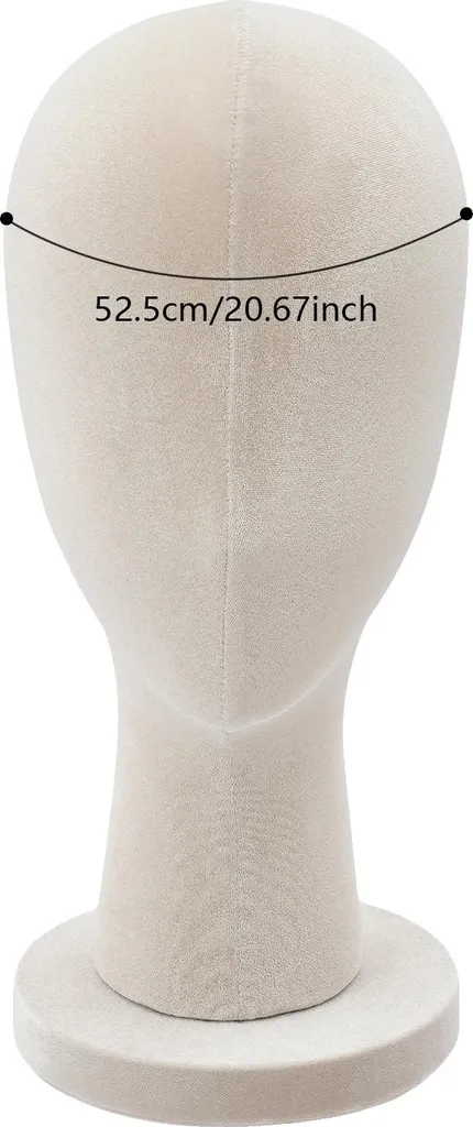 Support de tête de mannequin beige idéal pour perruques et chapeaux