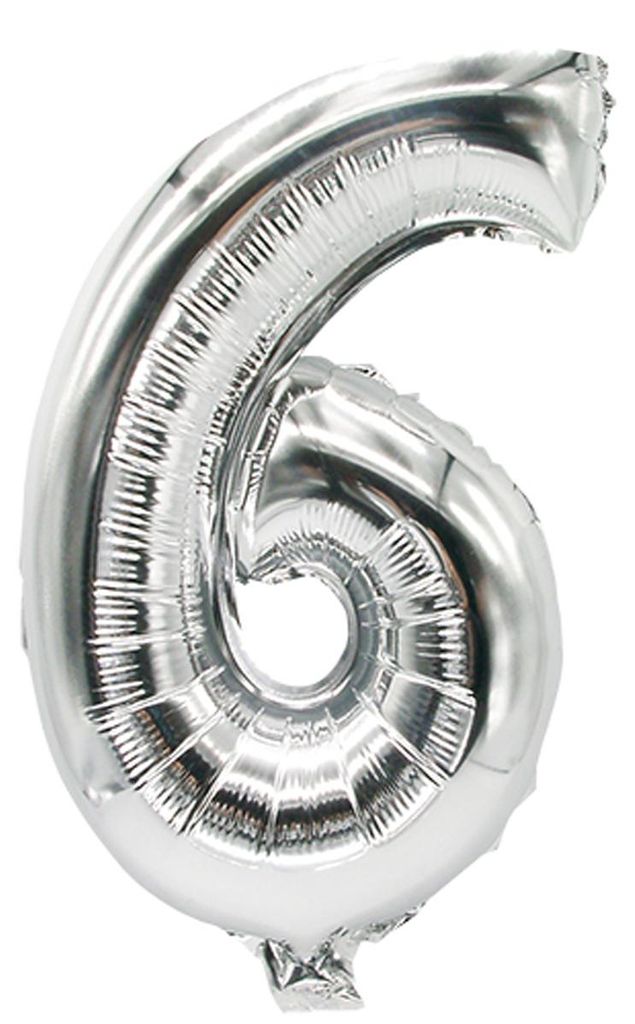 PAPSTAR 86836 PAPSTAR balon foliowy "Numbers", numer: 6, Zdjęcie produktu 