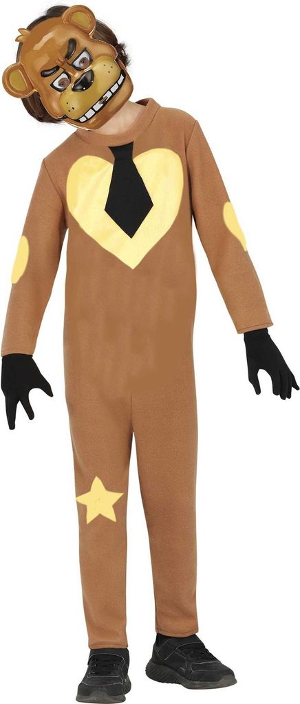 Fiestas Guirca - Roboter Teddy-Kostüm für Kinder FG1158 (128-134) (Braun)