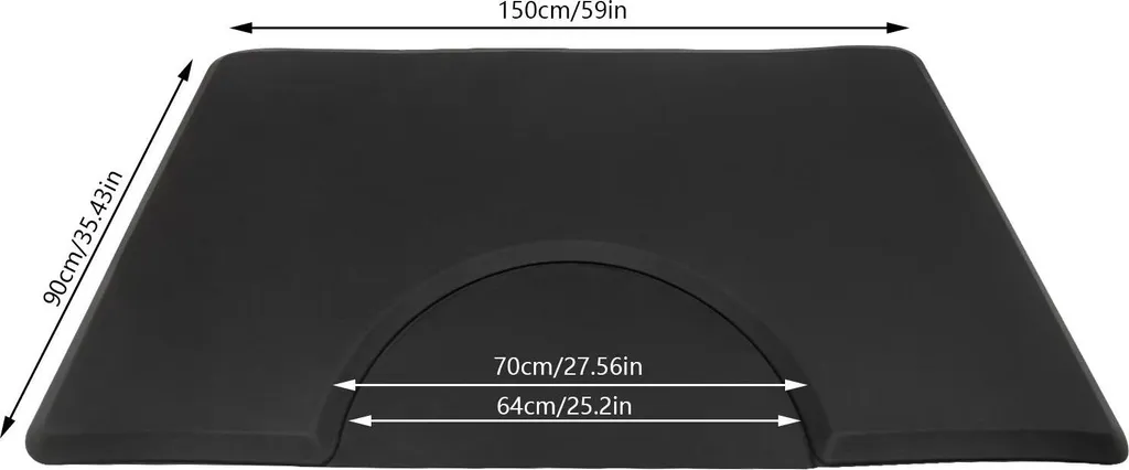 Tapis de sol imperméable carré au design ergonomique gris anthracite - 2