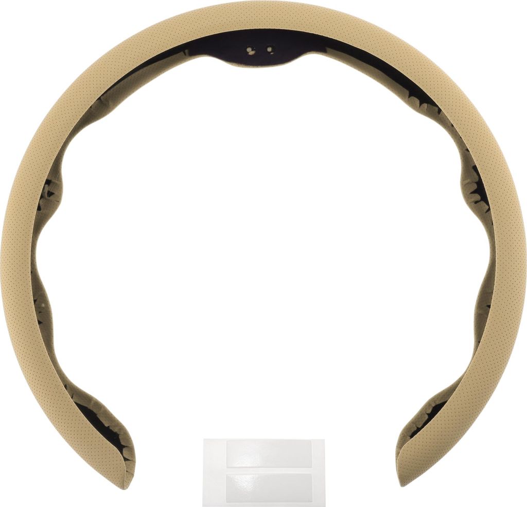 PU Kunstleder Lenkradbezug ABS Lenkradschutz 38cm Beige 1 Stück