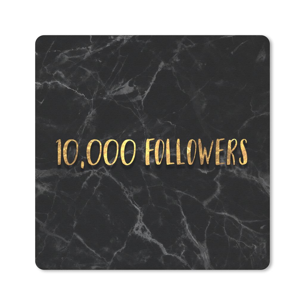 MuchoWow Mauspad Mousepad Soziale Medien - Instagram - Gold - Marmor 20x20 cm - Mousepads - Maus Mat - Pad - Mausunterlage - Desk Mat - Bureauart...