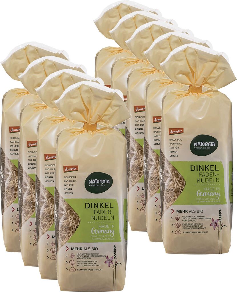 Fadennudeln, Dinkel hell, 9 x 250 g Produktbild 
