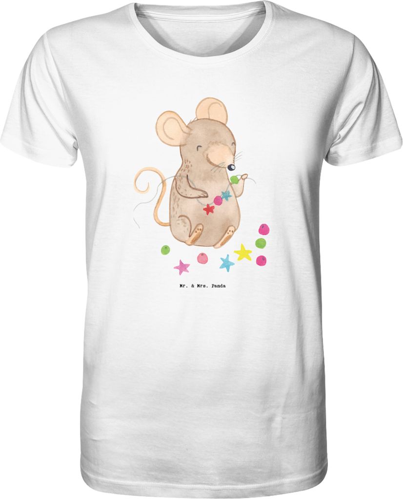 Mr. & Mrs. Panda Herren-T-Shirt Maus Schmuck selber machen Größe XL - Weiß - Geschenk, DIY, Shirt Herren, T-Shirt, Tshirt, Basteln