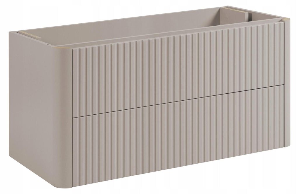 Rodan Waschbeckenunterschrank 100cm - Hängend - Geriffelt Produktbild 