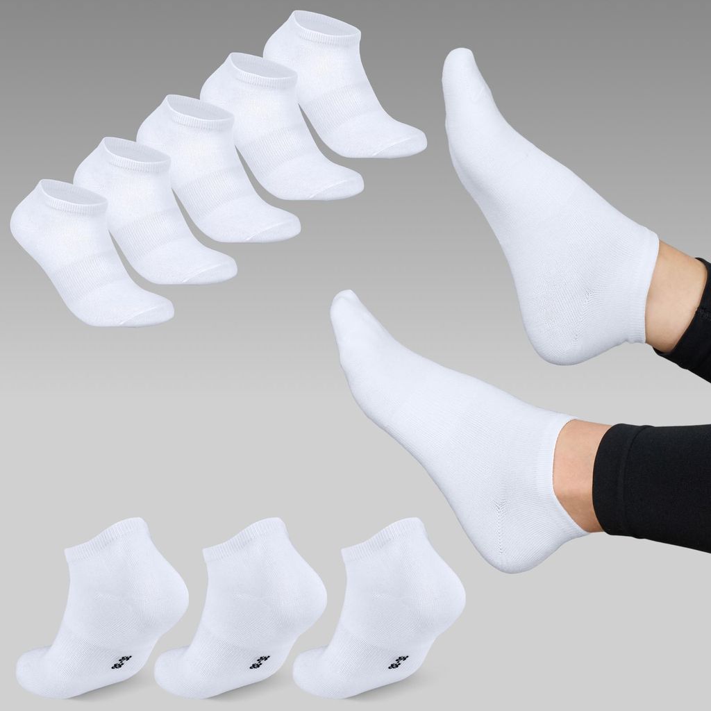 Sneakersocken ohne Naht Uni Kurzsocken Baumwolle Herren Produktbild 
