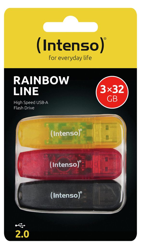 USB Stick 32 GB KIT 3x32GB  Intenso Rainbow Line 3502483 Produktbild 