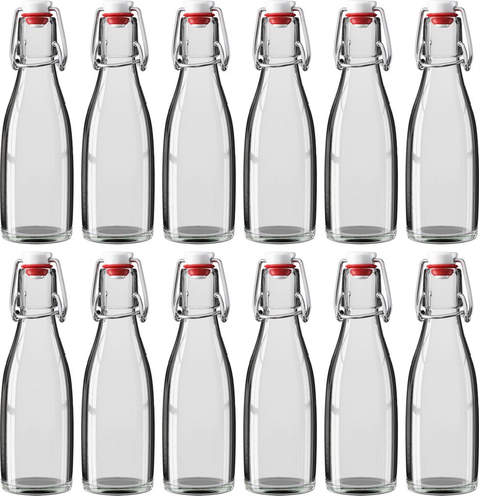 Wellgro 200 ml Glasflasche mit Bügelverschluss - 5,5 x 19 Produktbild 1
